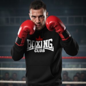 Μαύρο Φούτερ Κουκούλα Boxing Club NK