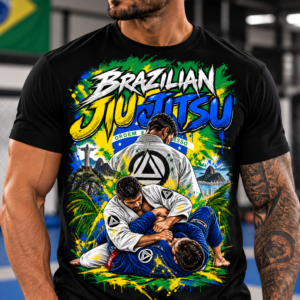 Ανδρικό Μάυρο T- Shirt βαμβακερό Jiu Jitsu Club NK