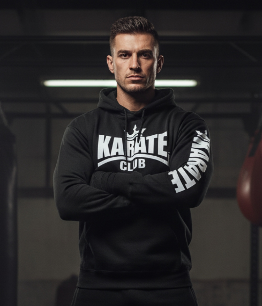 Μαύρο Φούτερ Κουκούλα Karate Club NK